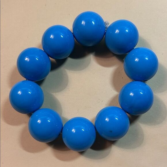 Vibrant Blue Beaded Bracelet - Picture 1 of 3